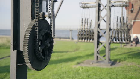 Getriebe-Vor-Der-Nordsee-In-Niedersachsen,-Norddeutschland