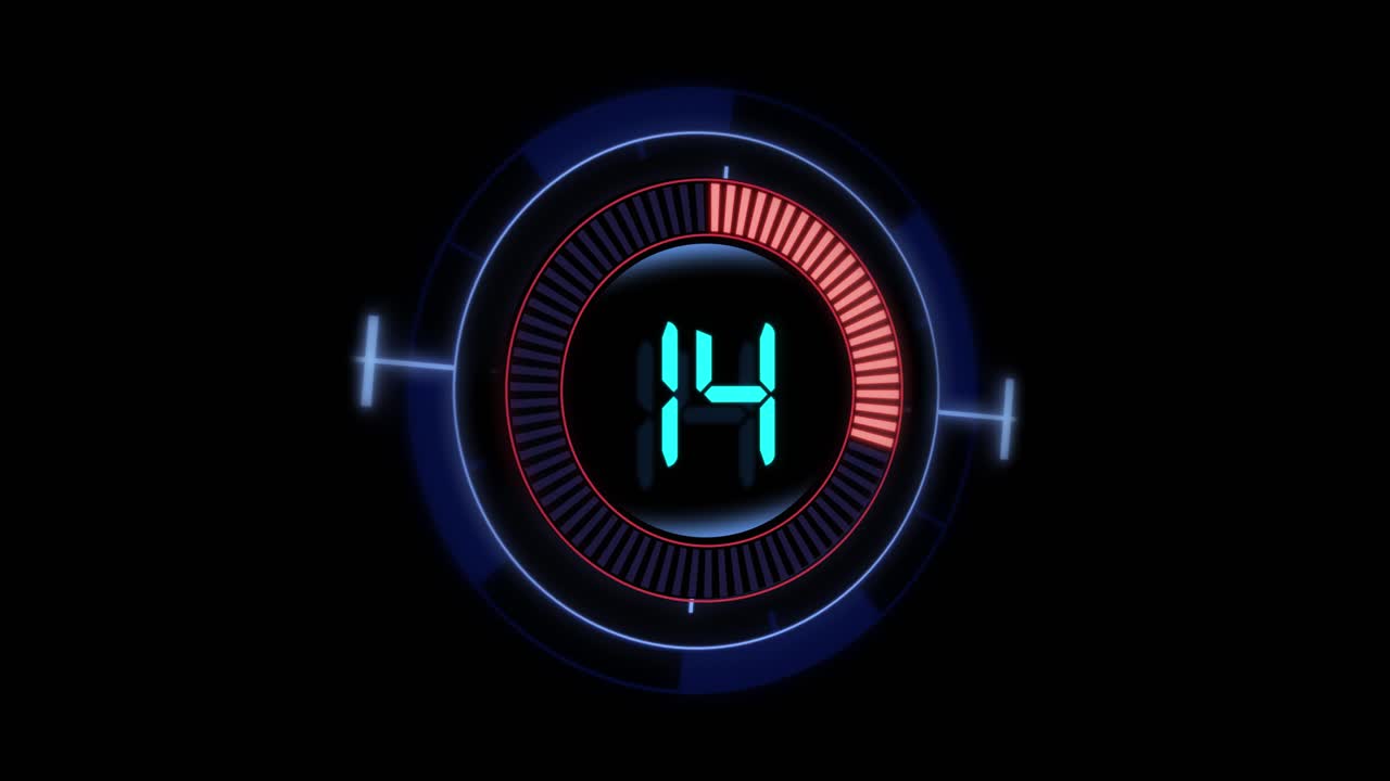 4k 3d futuristic technology background with digital number timer concept and countdown ready for