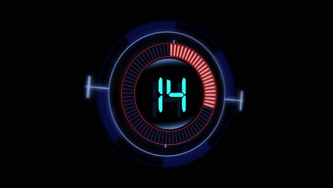4k 3d futuristic technology background with digital number timer concept and countdown ready for