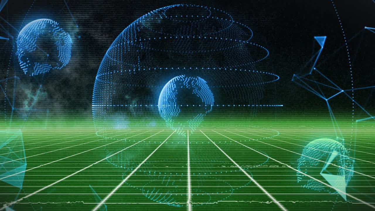 Animation of network of connections over globe