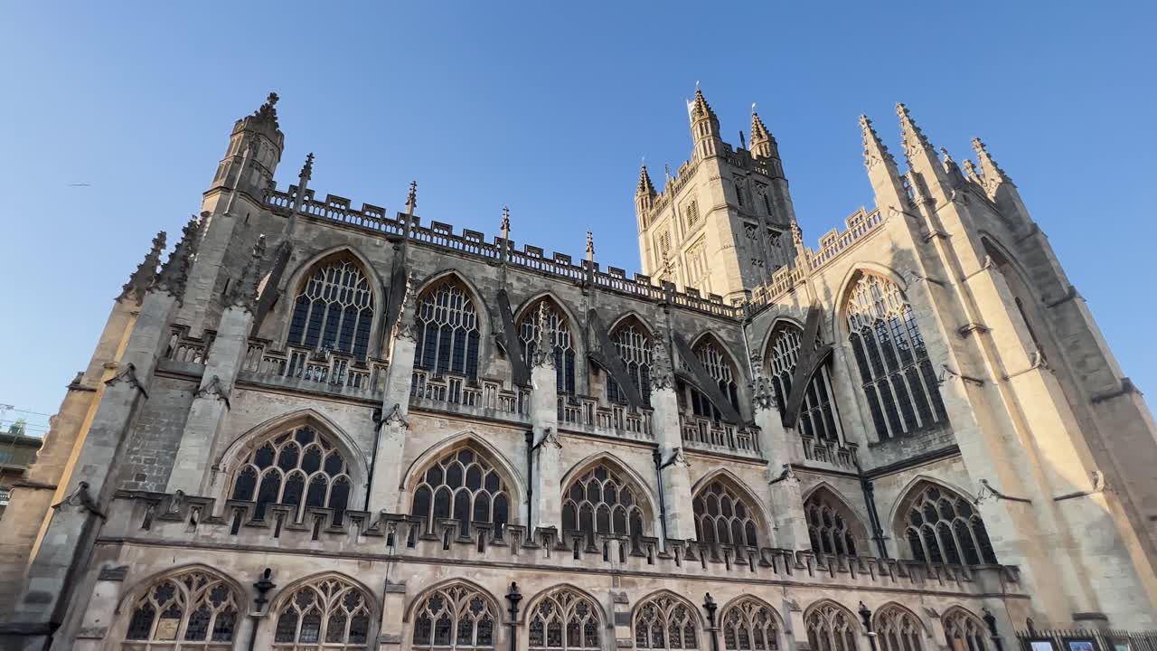 Bath Abbey Exterior Facade Windows