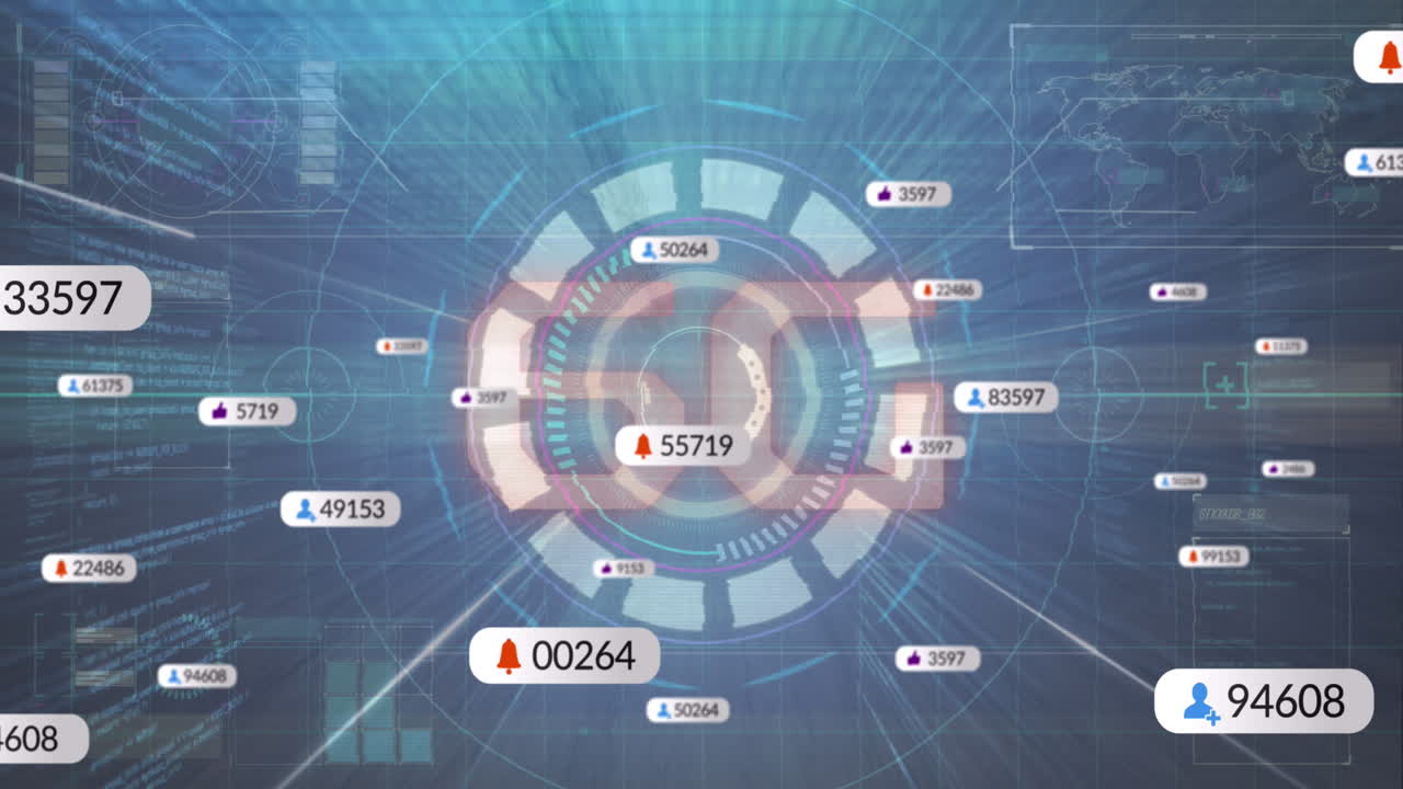 범위 스캐닝을 통해 소셜 미디어 아이콘의 애니메이션