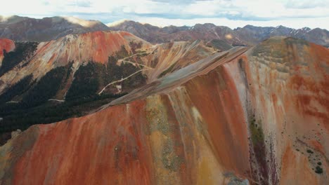 red mountain peaks, colorado usa, aerial view of scenic landscape of san juan mountains colorado usa