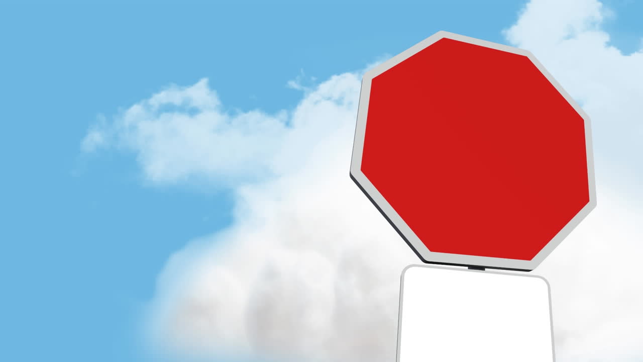 cartel en blanco con espacio de copia contra las nubes en el cielo azul