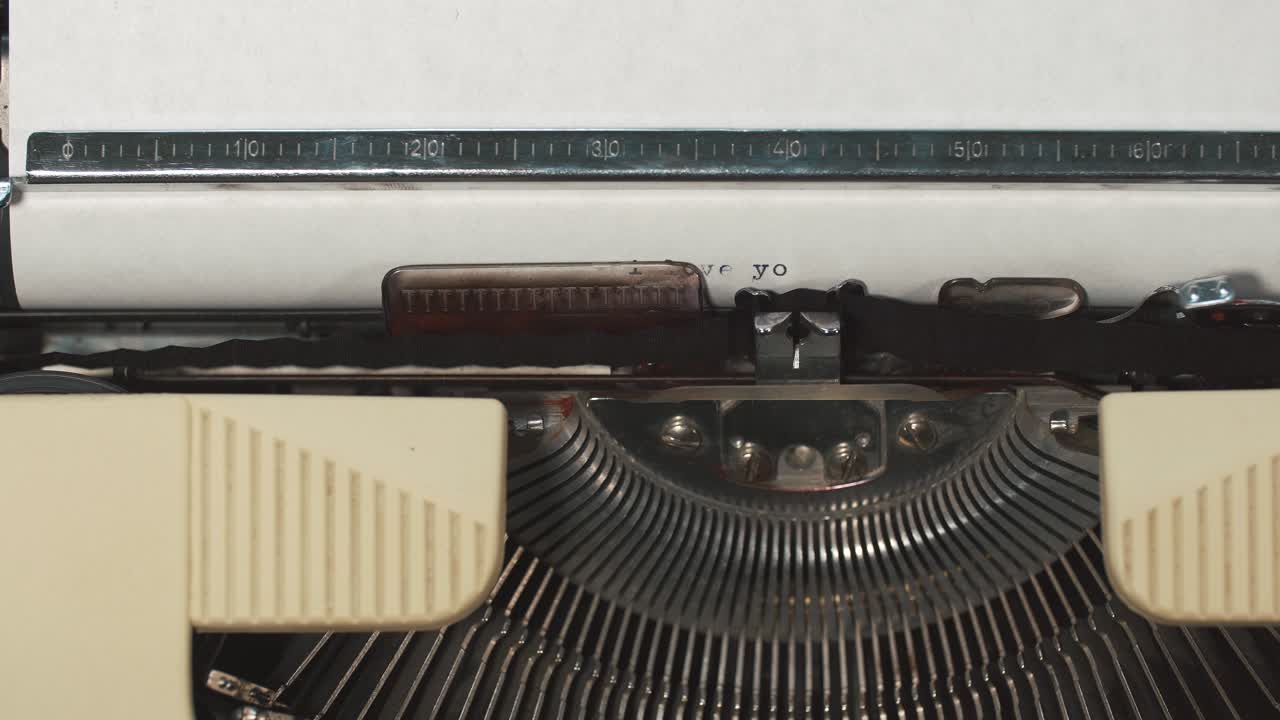 Close-up of a typewriter
