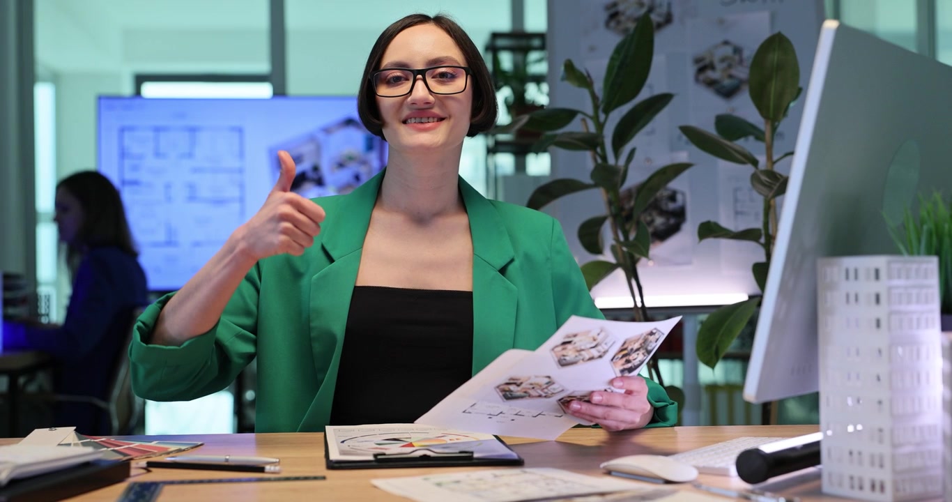 Diligent architect reviews complex construction sketches