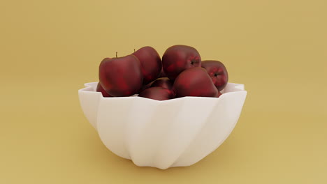 Obstschale-Mit-Roten-Köstlichen-Äpfeln-3d-Rotierende-360-Schleife