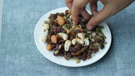 a bowl of mixed nut top down