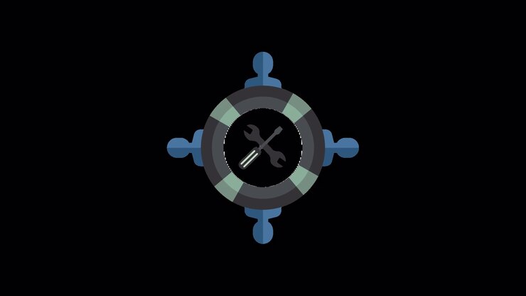 Animated Icon of Team Collaboration and Technical Support