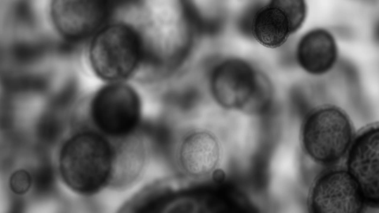 bacterias bajo el microscopio, moléculas de virus