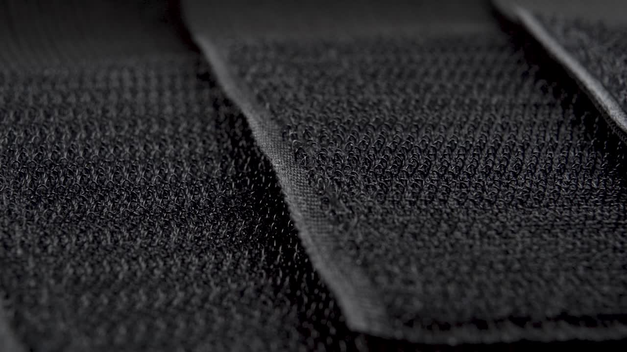 Velcro on black textile tapes