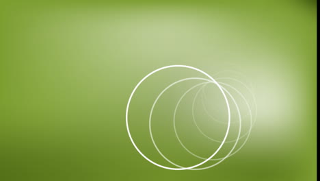 animación de una forma circular abstracta girando contra el espacio de copia sobre fondo amarillo