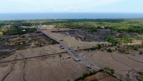 cantera para la extracción de arena en la isla de bali con