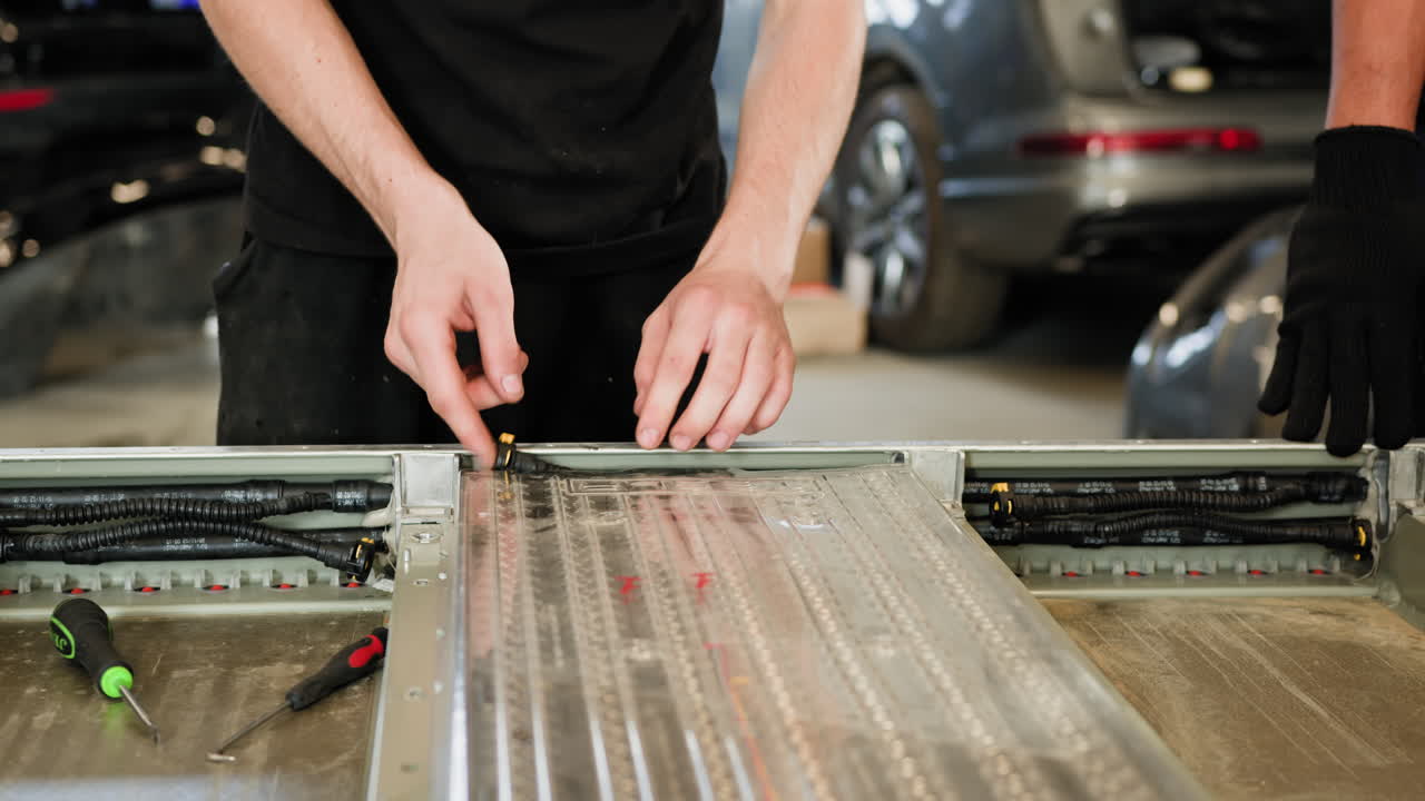 Car Battery Repair in Progress