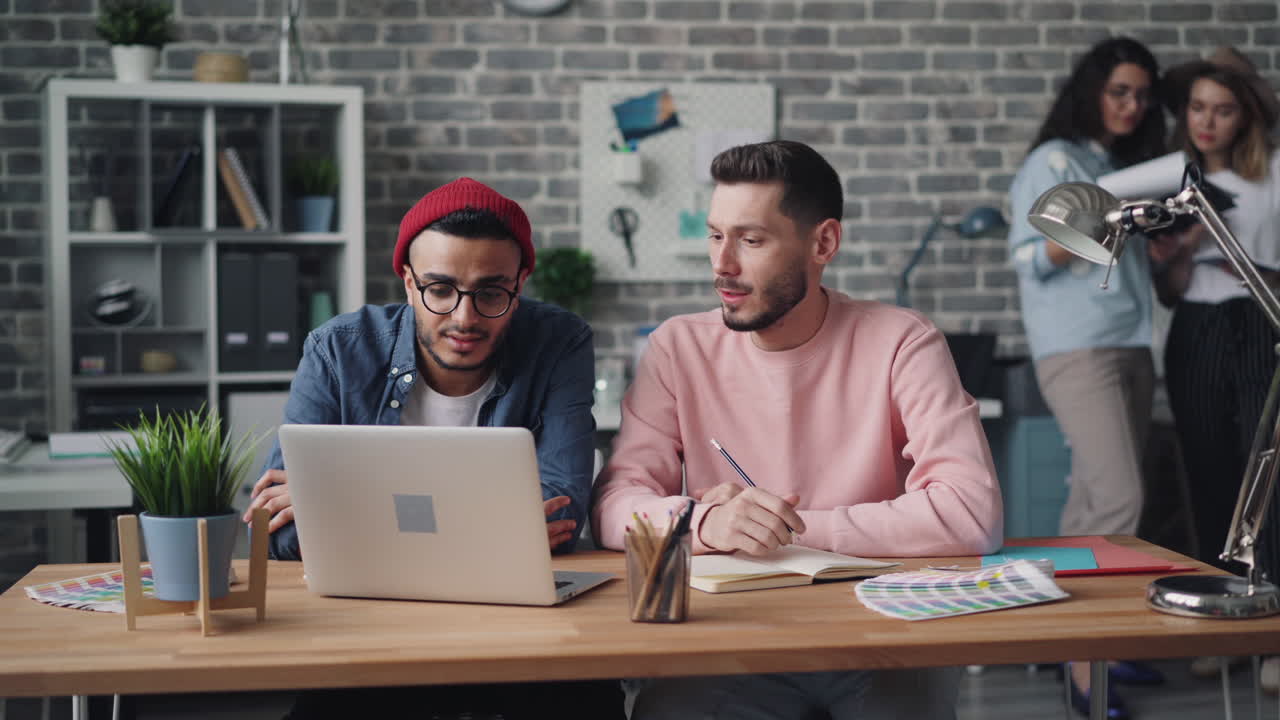 Designers collaborating in a modern office