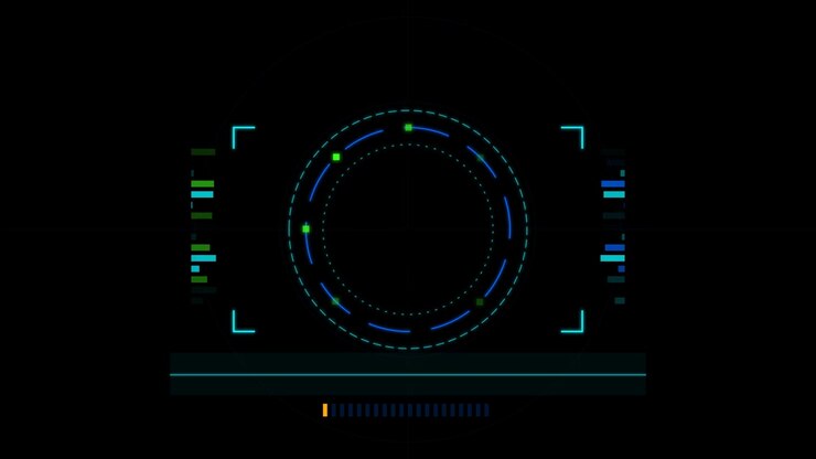 Futuristisk digital HUD-interface scanningsanimation