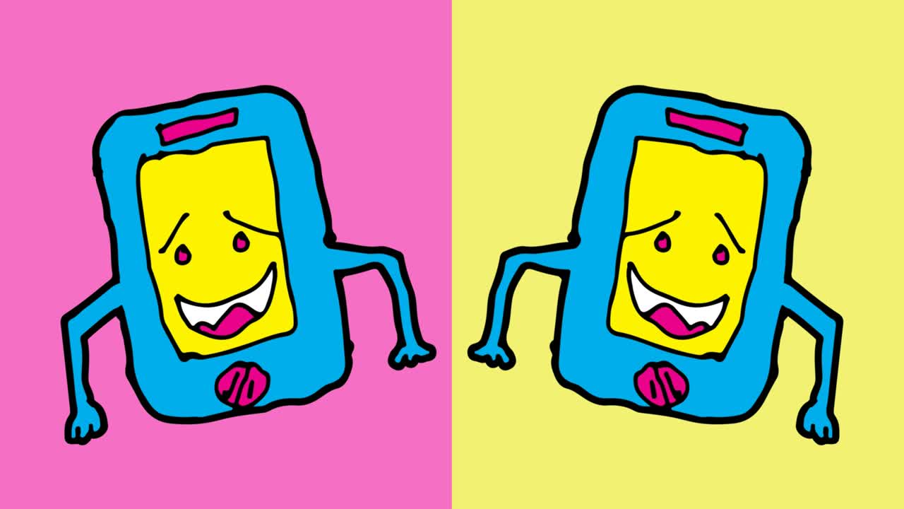 niños dibujando arte pop fondo sin costuras con tema de teléfono inteligente