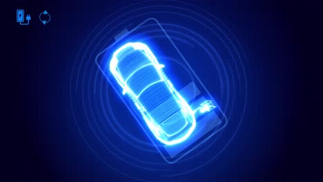 electric car battery charging illustration
