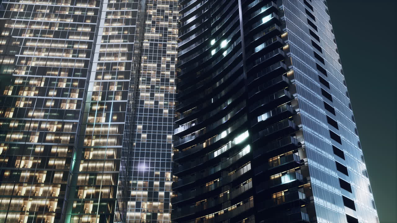 puesta de sol en los rascacielos de Manhattan