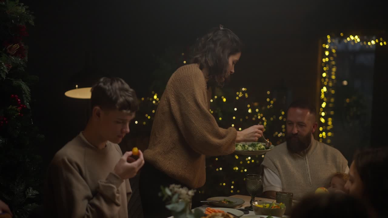 cena de navidad en familia