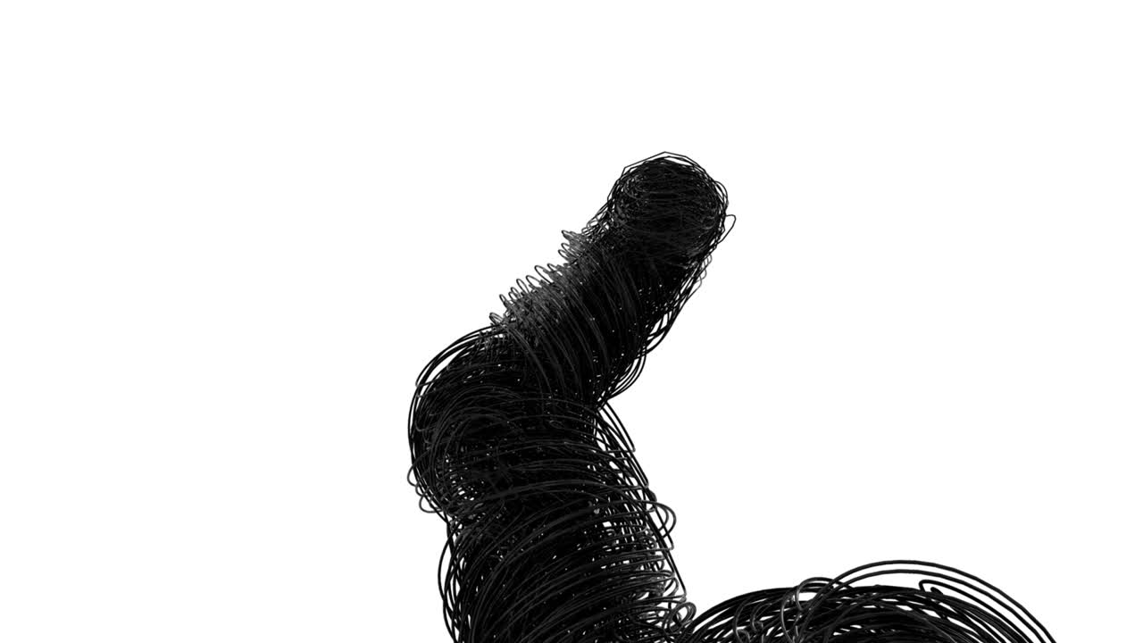 4k спиральные нити, идущие вверх - цветный кабель - скрученные спиральные кабели - оптическое волокно - волоконно-оптические кабели растущая сеть линий технологический фон - цветные смешанные кабели и прогрессивная система данных - нейронная сеть - одиночная