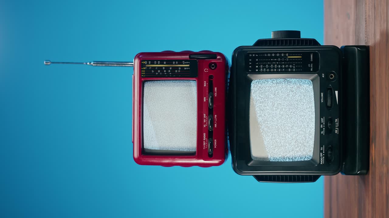 Two retro portable TVs