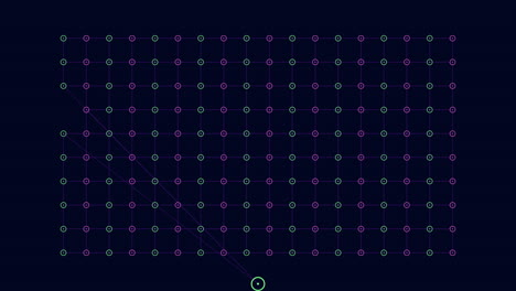 symmetrical dot grid pattern on dark background