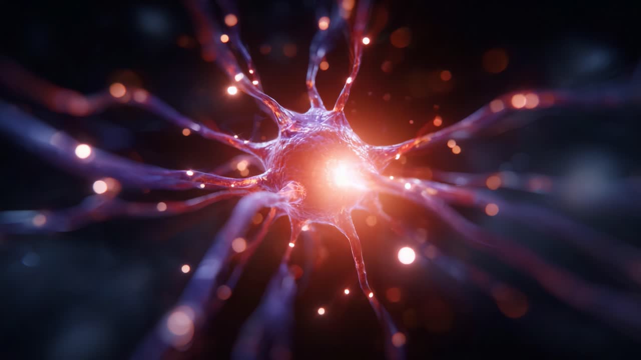 An Intricate Visualization of Neurons Highlighting the Complex Network of Synapses and Connections That Form the Basis of Neural Communication in the Brain