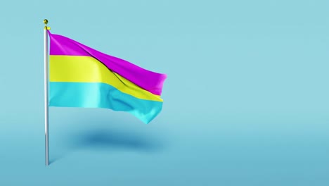 Pansexual-Pride-Flag-waving-against-blue-background