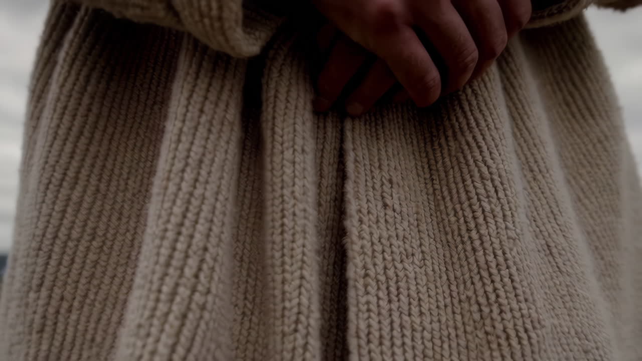 Man walking through a rural landscape
