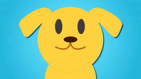 cute cartoon close up of dog golden labrador loop