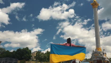 ukrainian flag demonstration
