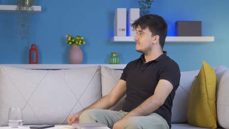 환각이 있는 사람.