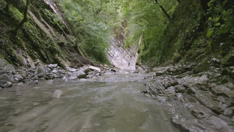 serene mountain river gorge