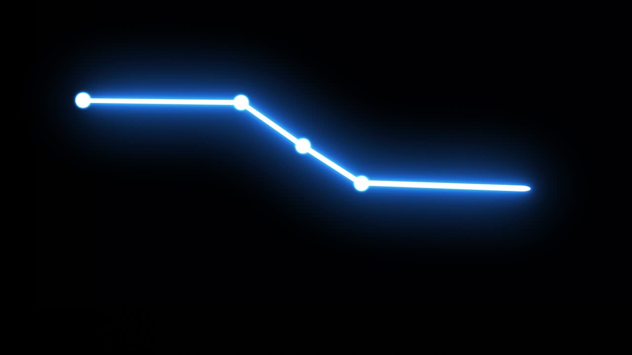 별자리의 네온 애니메이션.