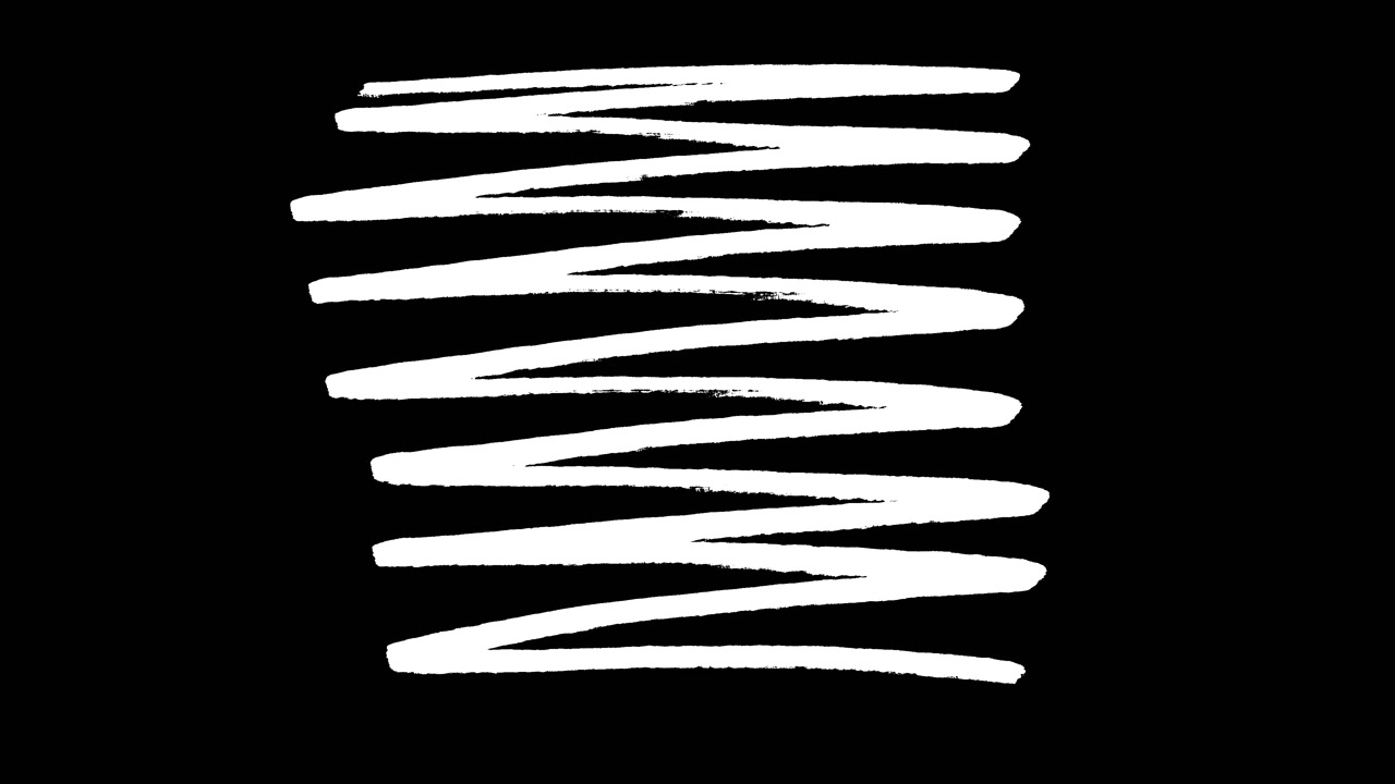 Linee a zigzag bianche animate su sfondo nero