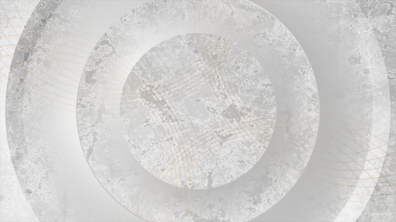 황금색 선형 모션 디자인으로 회색 그룬지 서클