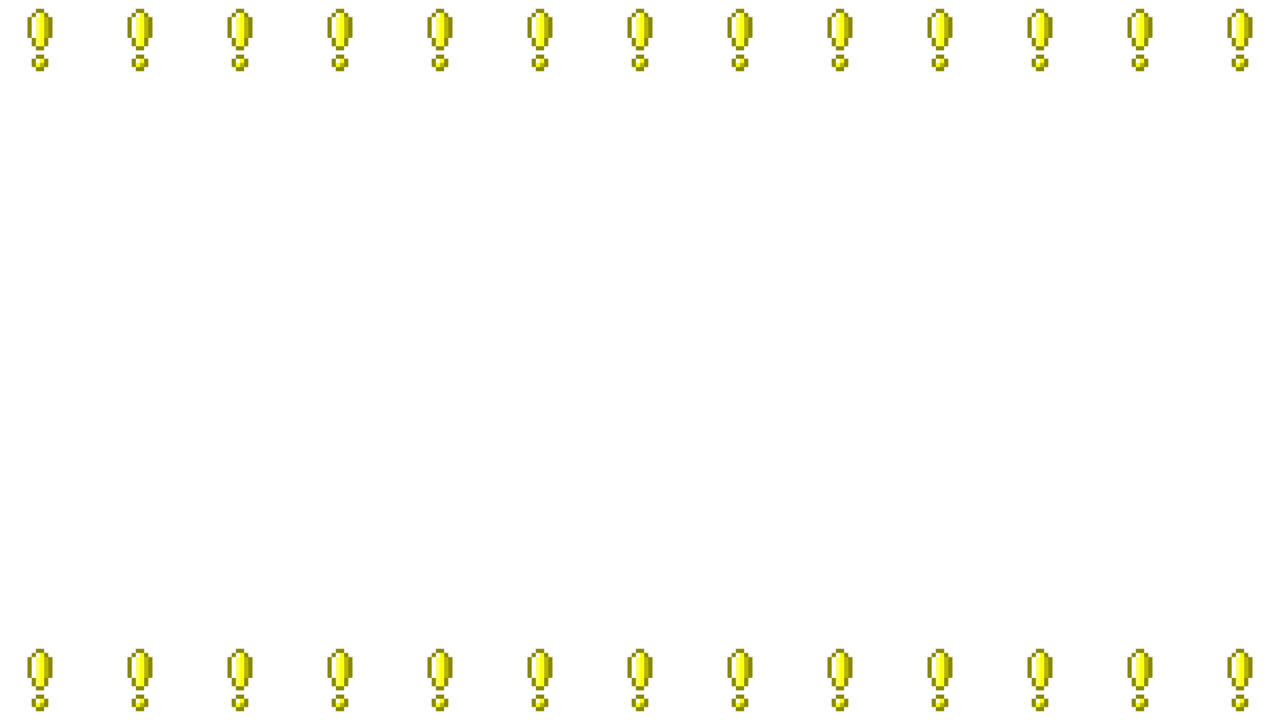 Pixel Art Mini Exclamation mark Frame Animated Overlay 1080p Transparent 30 fps (3).mov