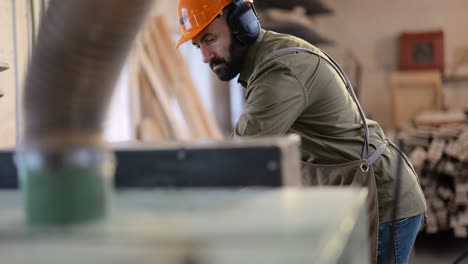 worker at the carpentry factory