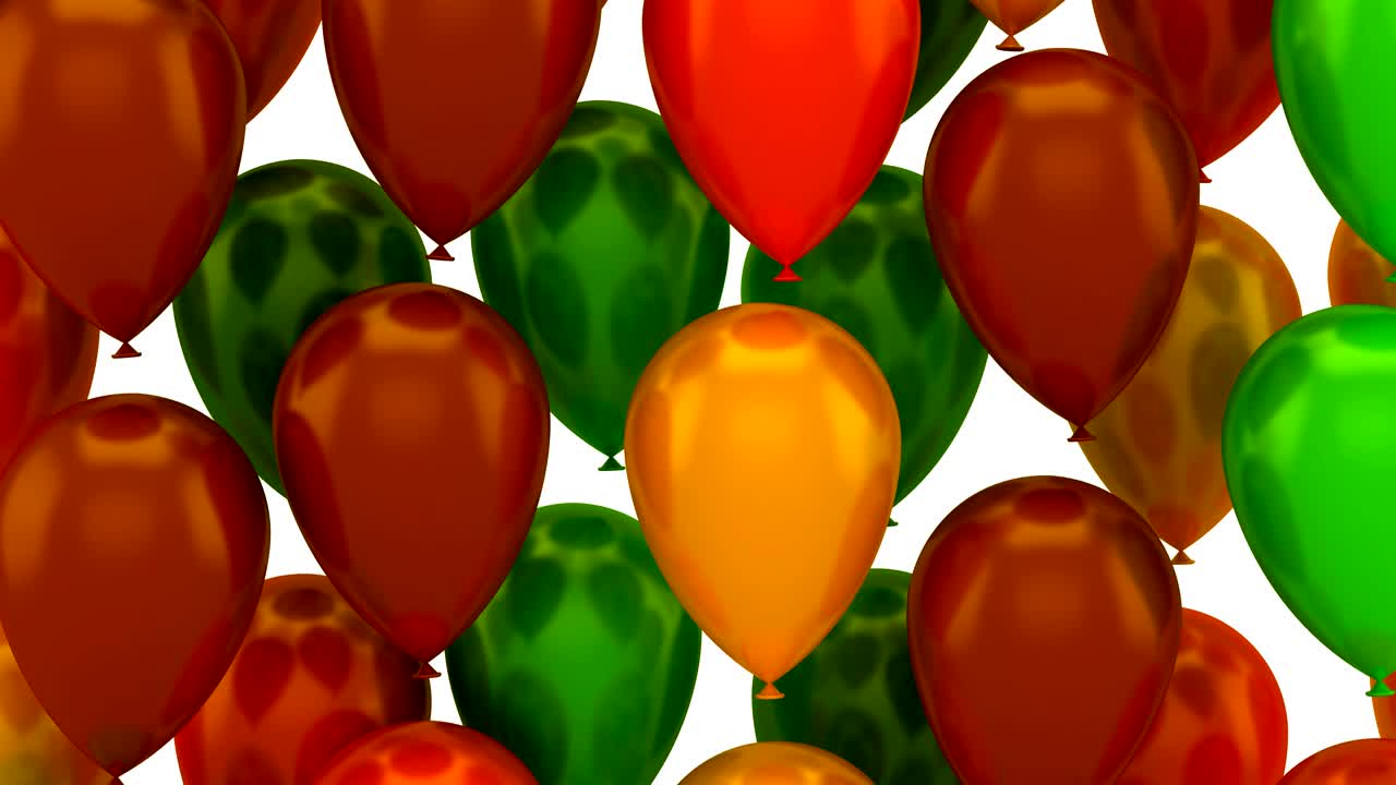 los globos que vuelan hacia arriba