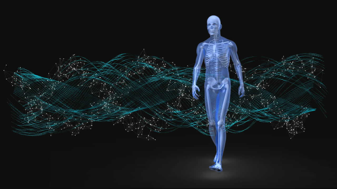 прототип ходящего синего человека