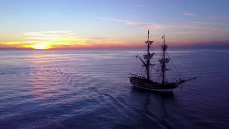 spectacular aerial of a tall sailing ship on the open ocean 1