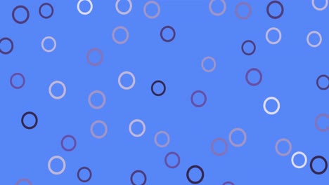 digital animation of multiple grey circular shapes against blue background