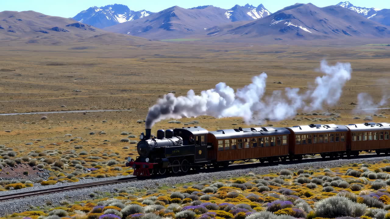Historic Steam Train Through the Andes Mountains