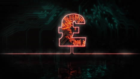 animation of network of connections over symbol of pound