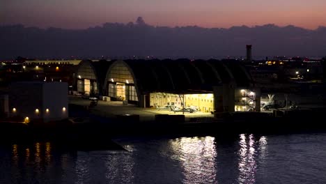 San-Diego-naval-base-during-sunset