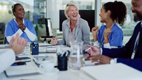 healthcare professionals in meeting