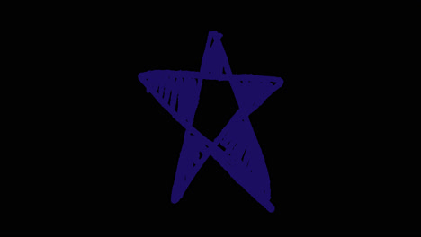 purple star drawing