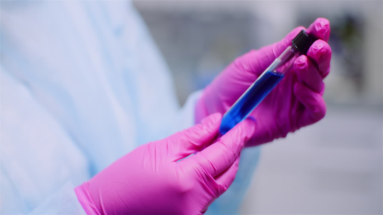 Working In Lab Scientist Holding Test Tubes Positive Test Of Covid 19 Coronavirus At Laboratory 4