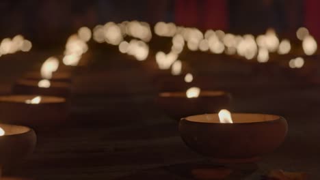 candlelight in religion ceremony with shallow depth of field